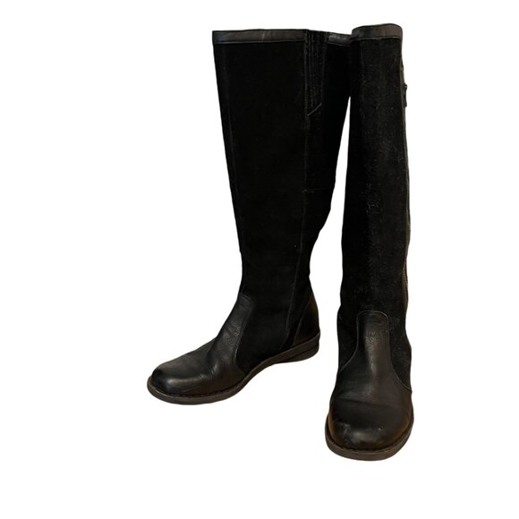 Clarks Black Nikki Park Suede Leather Side Zip Tall Equestrian Boots Size 8.5 - Picture 6 of 10